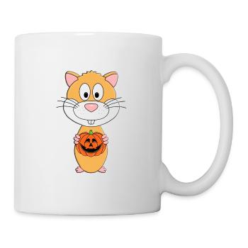 KÜRBIS - HAMSTER - HALLOWEEN - TIER - Tasse - Weiß - Rechts