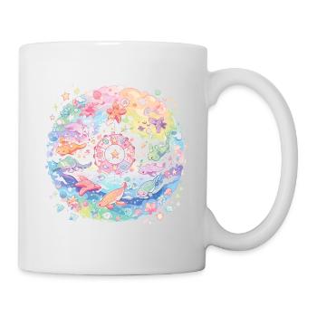 Cute sea animals - Mug - white - Right