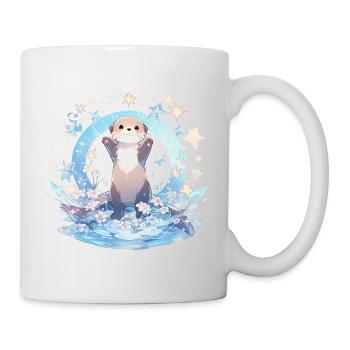 Niedlicher Baby-Otter - Tasse - Weiß - Rechts