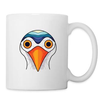 Mouette colorée aquarelle Animal Illustration - Mug blanc - blanc - Droite