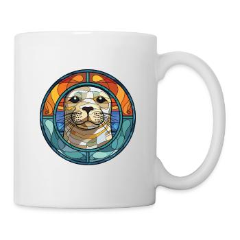 Seal Colorful Watercolor Animal Pet Illustration - Mug - white - Right