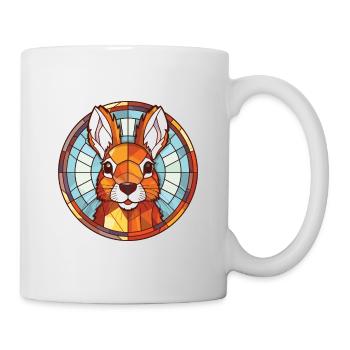 Eichhörnchen buntes Aquarell Tier Illustration - Tasse - Weiß - Rechts