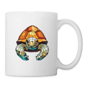 Tortoise Colorful Watercolor Animal Illustration - Mug - white - Right
