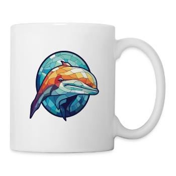 Whale Colorful Watercolor Animal Pet Illustration - Mug - white - Right