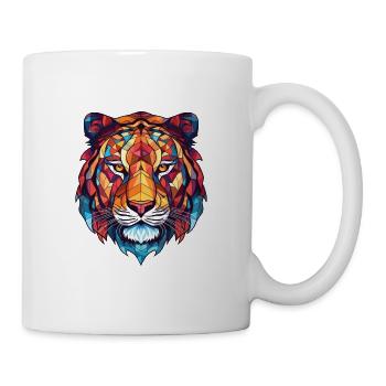Tiger Colorful Watercolor Animal Pet Illustration - Mug - white - Right