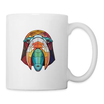 Walrus Colorful Watercolor Animal Pet Illustration - Mug - white - Right