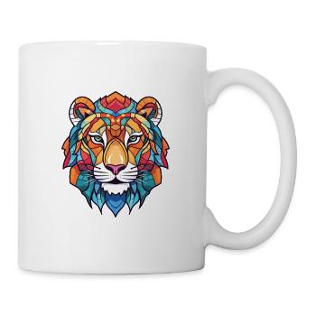 Tiger Colorful Watercolor Animal Pet Illustration - Mug - white - Right