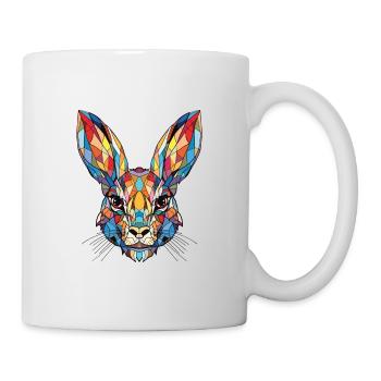 Rabbit Colorful Watercolor Animal Pet Illustration - Mug - white - Right