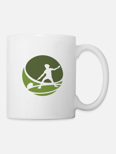 Badmintonschläger Badminton Badmintonspieler - Tasse - Weiß