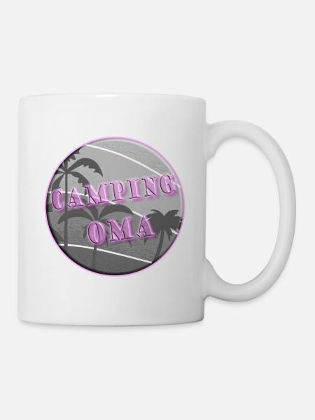 Camping Oma - Tasse - Weiß