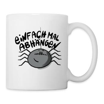 Spinne Abhängen - Tasse - Weiß - Rechts