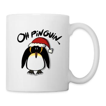 Pinguin Weihnachten - Tasse - Weiß - Rechts