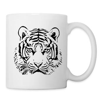 Tiger Head Cat Tigers - Mug - white - Right