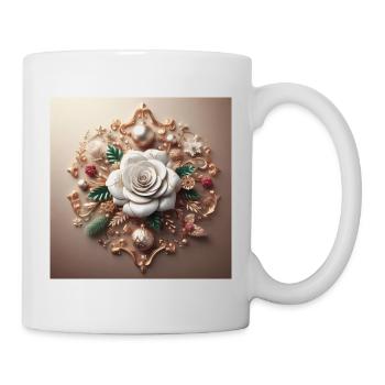 Fleur blanche - Mug blanc - blanc - Droite