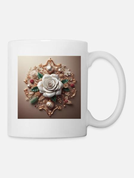 Weiße Blume - Tasse - Weiß