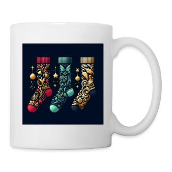 christmas stockings - Mug - white - Right
