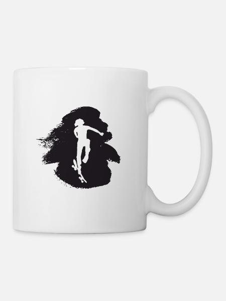 Skateboard Skateboard Skateboard - Tasse - Weiß