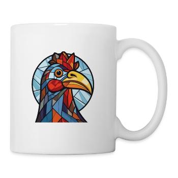 Chicken Colorful Watercolor Animal Illustration - Mug - white - Right