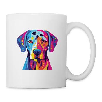 Dalmatiner Hund Buntes Aquarell Tier Karikatur - Tasse - Weiß - Rechts