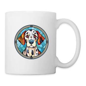 Dalmatiner Hund Buntes Aquarell Tier Karikatur - Tasse - Weiß - Rechts