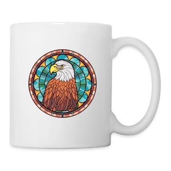 Eagle Colorful Watercolor Animal Pet Illustration - Mug - white - Right