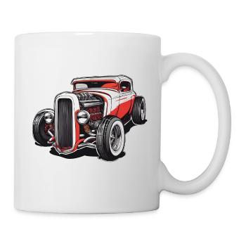Hot Rod / Voiture / Véhicule / Automobile / Moteur - Mug blanc - blanc - Droite