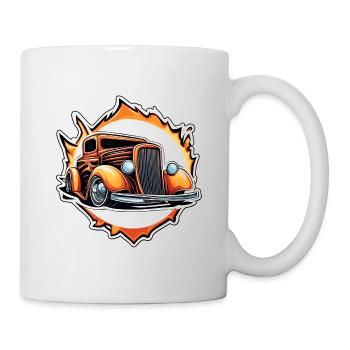 Hot Rod / Voiture / Véhicule / Automobile / Moteur - Mug blanc - blanc - Droite