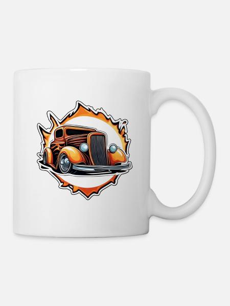 Hot Rod / Auto / Fahrzeug / Automobil / Motor - Tasse - Weiß