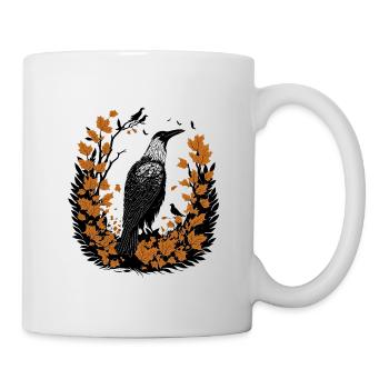 Raven in Autumn - Mug - white - Right
