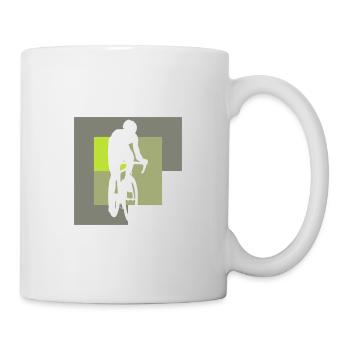 Fahrrad Radfahren Radeln Radfahrer - Tasse - Weiß - Rechts
