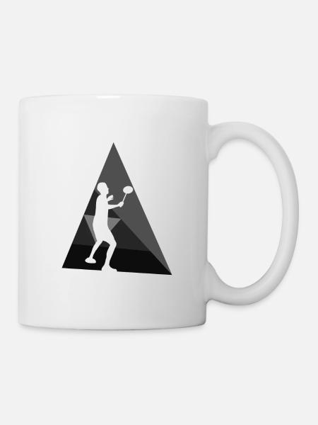 Badminton Drop Smash Badmintonspieler - Tasse - Weiß