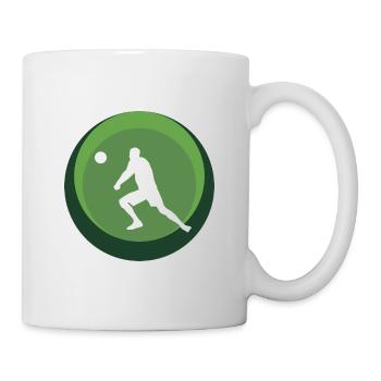 Volley-ball Volley-ball de plage Joueurs de volley-ball - Mug blanc - blanc - Droite