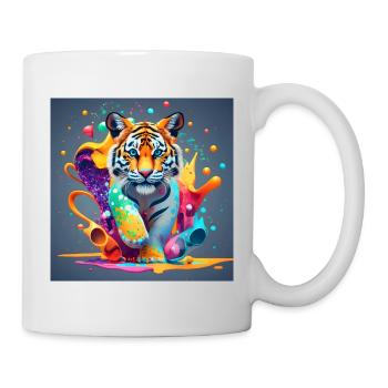 colorful lion - Mug - white - Right