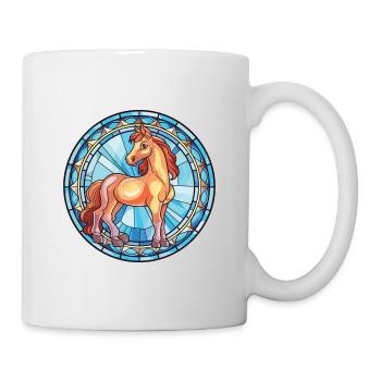 Poney Bébé Cheval Aquarelle Colorée Animal Cartoon - Mug blanc - blanc - Droite
