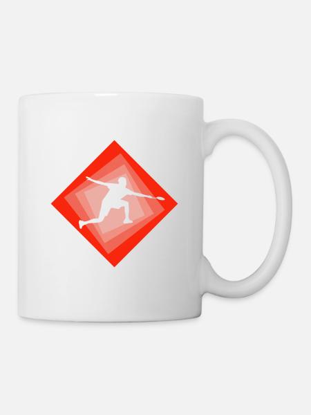Drop Smash Badmintonspieler - Tasse - Weiß