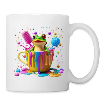 Cutie Grenouille Mignonne Grenouille Colorée - Mug blanc - blanc - Droite