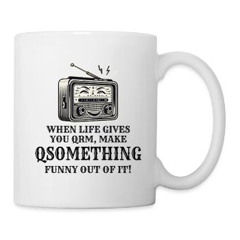 Vintage Radio Aesthetic with a Humorous QSOmething - Mug - white - Right