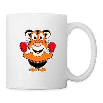 TIGER - BOXER - TIERISCH - STARK - SPORT - KÄMPFER - Tasse - Weiß - Rechts