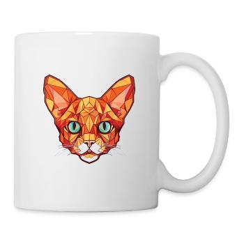 Illustration à l’aquarelle colorée de chat Devon Rex rouge - Mug blanc - blanc - Droite