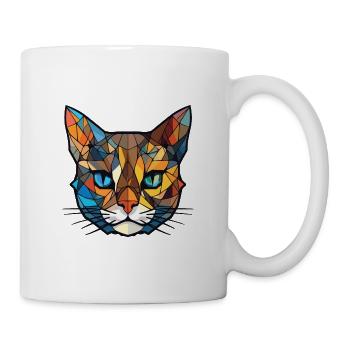 Havanna-braune Katze bunte Aquarell-Illustration - Tasse - Weiß - Rechts