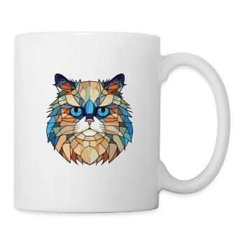 Chat de l’Himalaya aquarelle colorée Illustration pour animaux de compagnie - Mug blanc - blanc - Droite