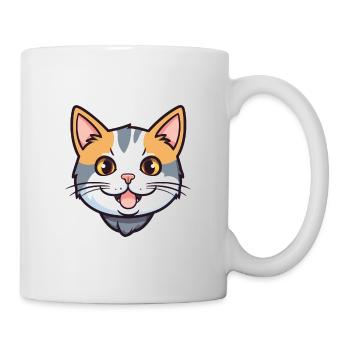 American Wirehair Cat Cartoon Watercolor Clipart - Mug - white - Right