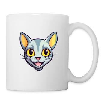 Arabian Egyptian Mau Cat Cartoon Watercolor Art - Mug - white - Right