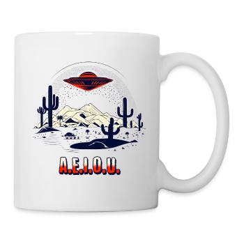 Aeiou - Mug blanc - blanc - Droite