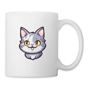 American Shorthair Cat Cartoon Watercolor Clipart - Mug - white - Right