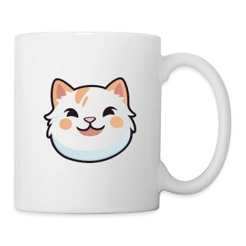 Asiatische Katze Bunte Karikatur Aquarell Illustration - Tasse - Weiß - Rechts