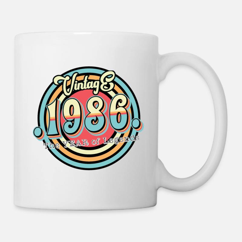 1986 Année de naissance Rétro - Mug blanc - blanc