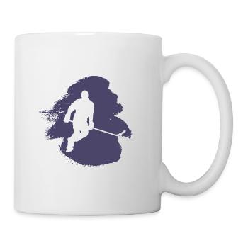 Rondelle de mise en échec de hockey sur glace - Mug blanc - blanc - Droite