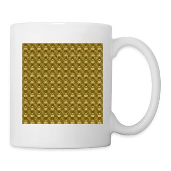 Diamond Tufting pattern Gold - Tasse - Weiß - Rechts