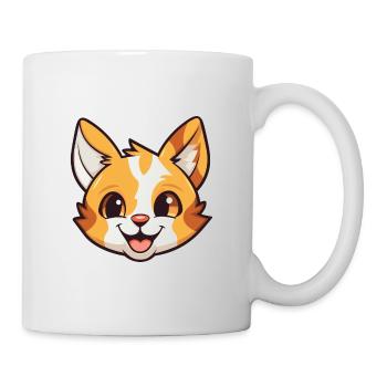 Pixie Bob Cat Cartoon Watercolor Illustration - Mug - white - Right